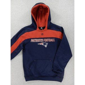 New England Patriots NFL‎ Football Sideline Hoodie Sweatshirt (Boy's Large) Blue